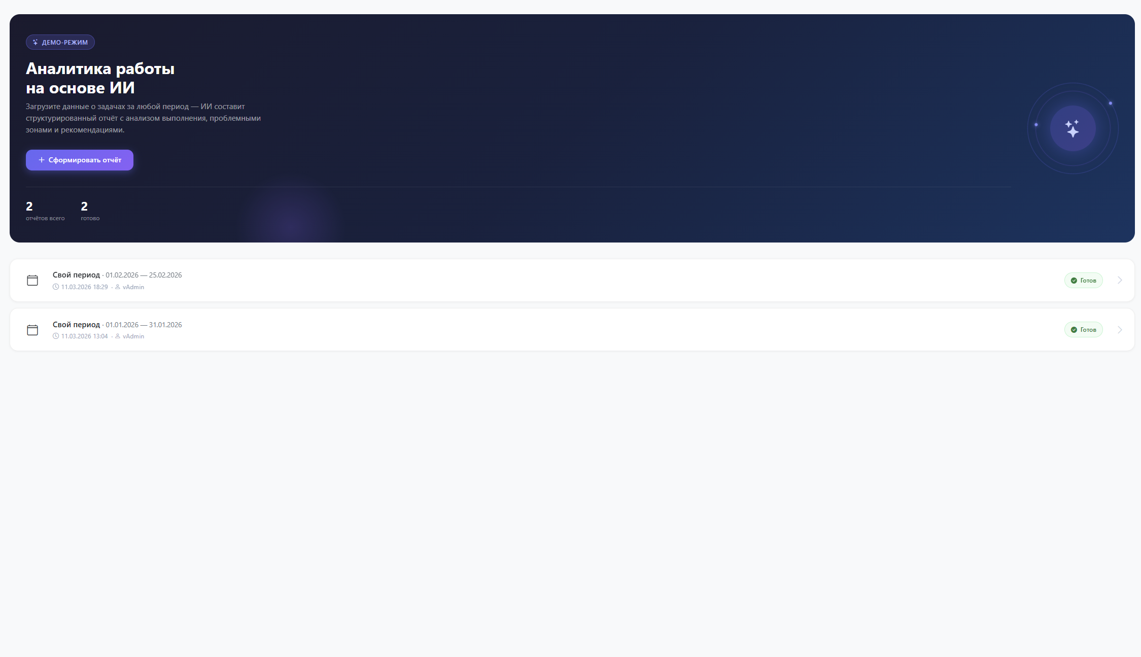 ИИ-анализ и автоматические отчёты eToir